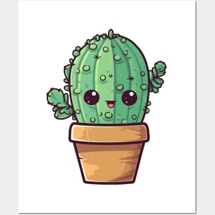 Nice lovely cactus in a pot. Posters and Art